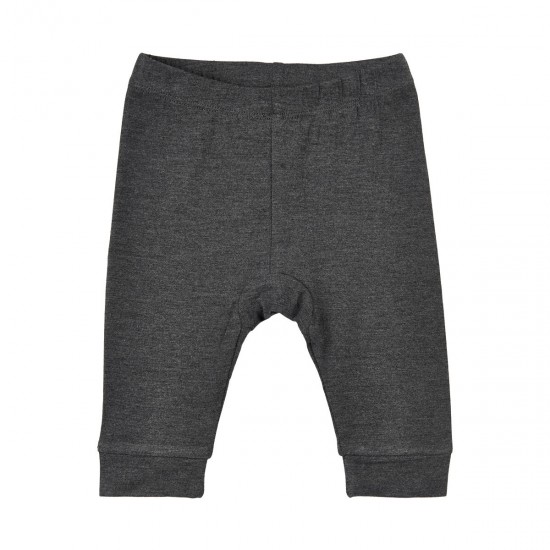 Dark Grey Melange 74 - Pantaloni fini din bambus pentru bebelusi  - Minymo