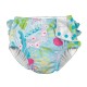 Aqua Coral Reef 18 luni - Slip fete refolosibil SPF 50+ cu capse si volanase Green Sprouts by iPlay